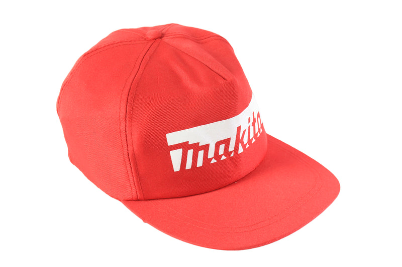 Vintage Makita Cap red big logo 90's retro style men's headgear
