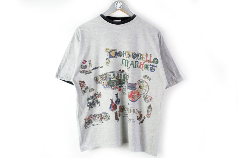 Vintage Converse T-Shirt Medium / Large gray big logo 90s classic tee dortobello markos