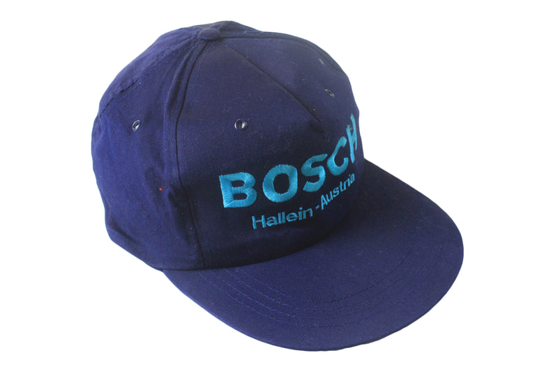 Vintage Bosch Cap navy blue 90's big logo retro style hat