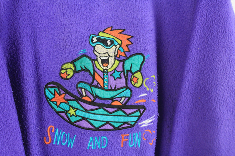 Vintage Beach&Snow Fleece 1/4 Zip Medium