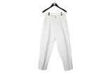 Vintage Adidas Pants white basic classic casual wear authentic athletic brand retro rare outfit 90's 80's clothing