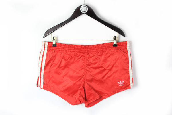 Vintage Adidas Shorts XLarge red 80s made in West Germany sport athletic shorts
