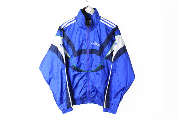 Vintage Adidas Tracksuit Medium blue full zip 90s retro style windbreaker Jacket + Pants