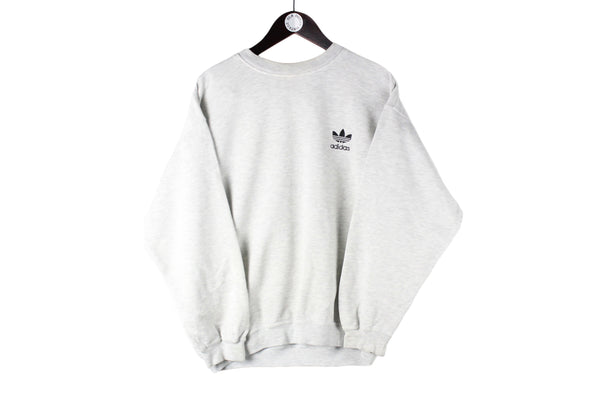 Vintage Adidas Sweatshirt Small gray small logo 90s sport style crewneck