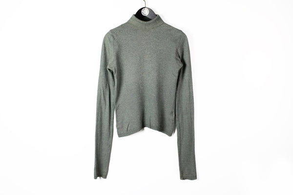 Ann Demeulemeester Turtleneck Women's 42 gray sweater pullover long sleeve