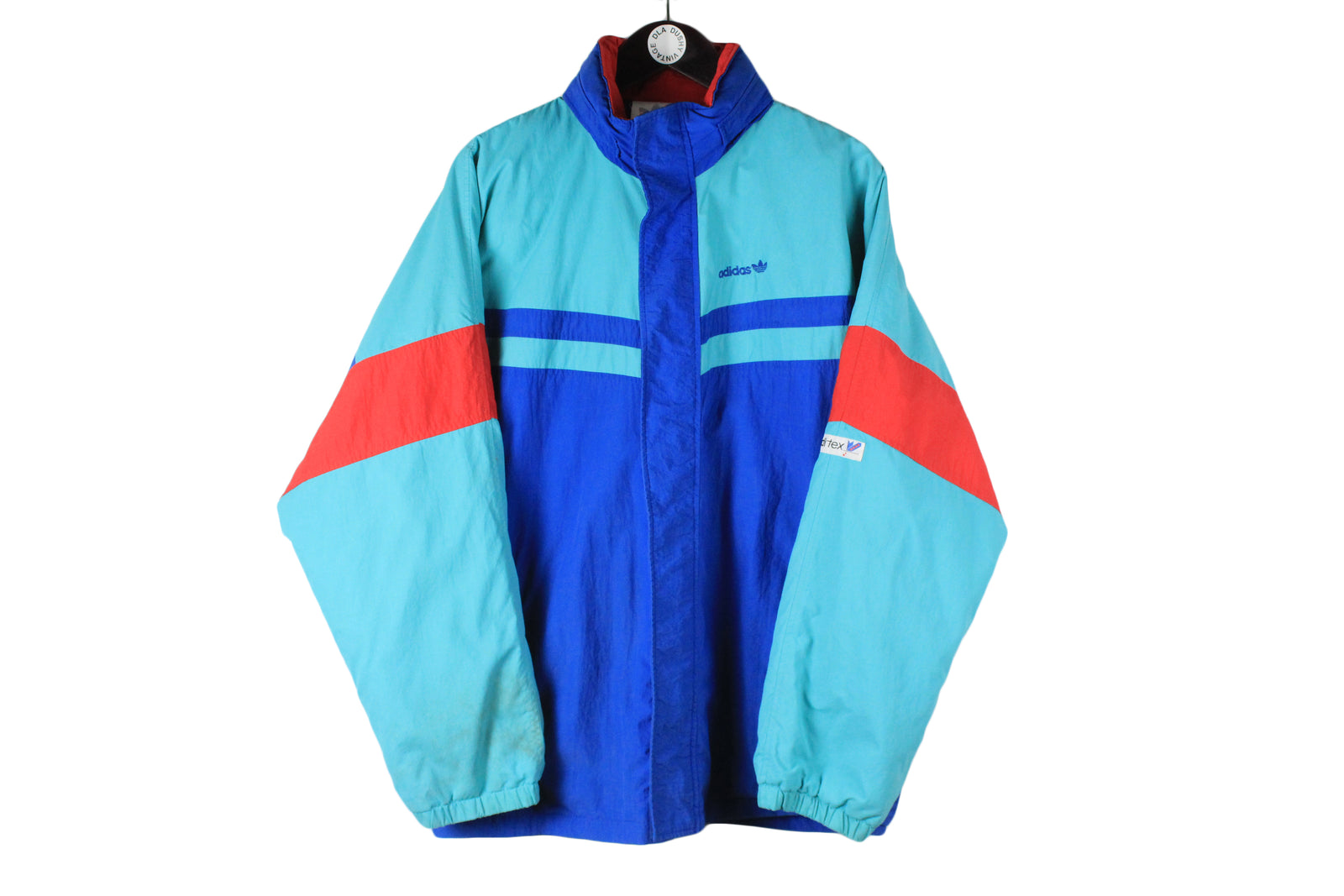 Adidas archive Vintage jacket 80s〜90s 水色 Vintage adidas '90s Blue Block Stripe Windbreaker Jacket