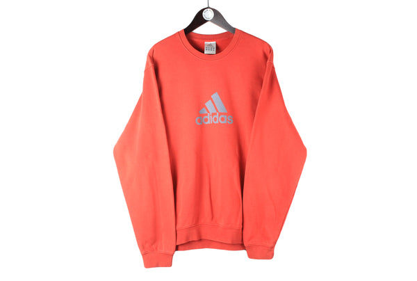 Vintage Adidas Sweatshirt XLarge red big logo 90s retro crewneck sport jumper