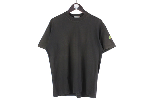 Vintage Adidas T-Shirt Medium black small sleeve logo 90s retro style cotton black tee