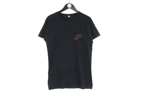 Vintage Neil Diamond 1989 T-Shirt Medium black big logo merch cotton music pop rock tee