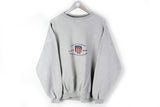 Vintage Gant Sweatshirt Medium gray big logo 90s sport basic crew neck jumper