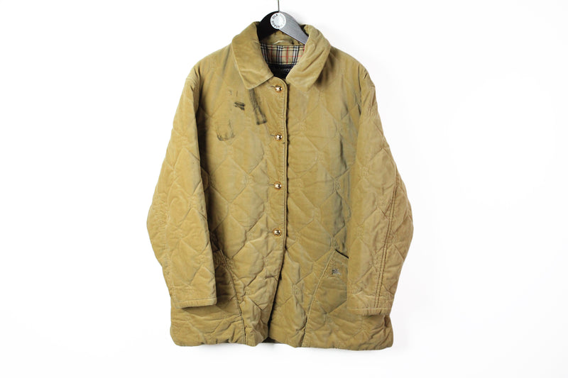 Vintage Burberrys Jacket Women's XLarge Modal soft jacket brown monogram