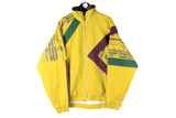 Vintage Puma Track Jacket XLarge yellow 90s retro full zip windbreaker sport style 