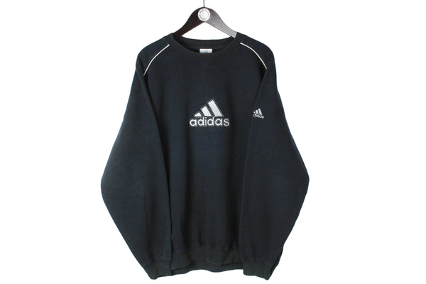 Vintage Adidas Sweatshirt XLarge size men's oversize sport pullover big logo retro rare jumper crewneck long sleeve authentic athletic basic wear 00s