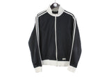 Vintage Adidas Track Jacket Medium classic 90s black full zip retro style windbreaker  sport