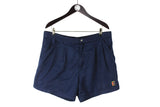 Vintage Nike Shorts XLarge navy blue 90s tennis court classic cotton sport shorts