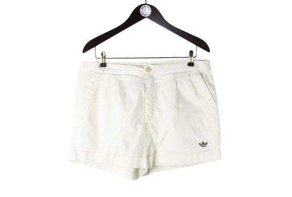 Vintage Adidas Shorts Large / XLarge white tennis small logo cotton sport retro shorts