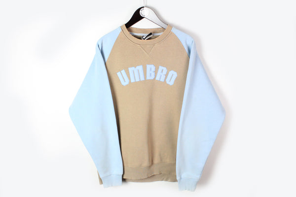 Vintage Umbro Sweatshirt XLarge brown blue big logo 00s crewneck sport style