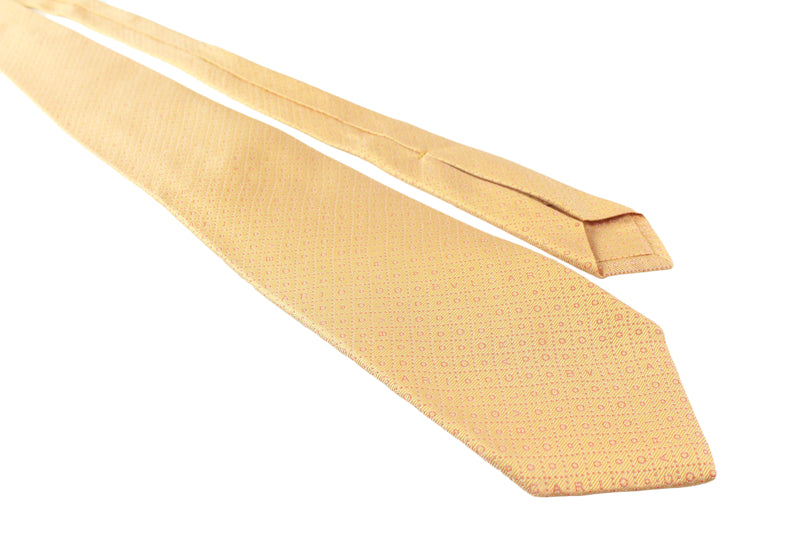 Bulgari Tie yellow monogram silk classic tie
