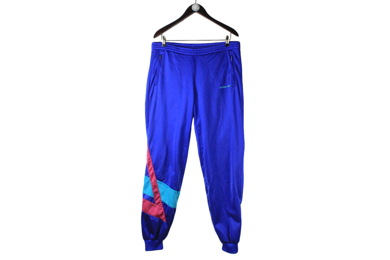 Vintage 90's Adidas Blue & Red Tracksuit Bottoms/ 90's