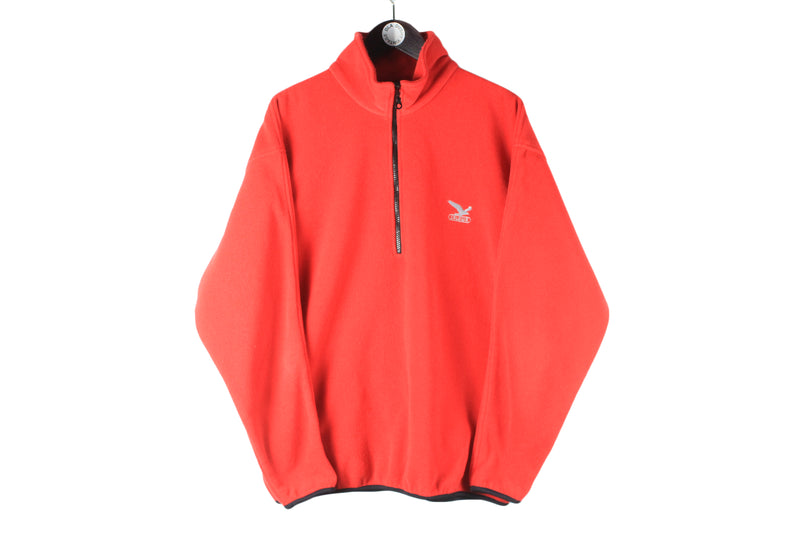 Vintage Salewa Fleece Half Zip XLarge red outdoor sport 90s 00s trekking ski winter jumper sweater