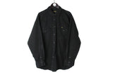 Vintage Lee Shirt XLarge size men's black classic basic denim jean collared shirt casual street style streetwear USA