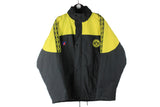 Vintage Borussia Dortmund Jacket XLarge 90s football team sport Germany coat yellow black big logo