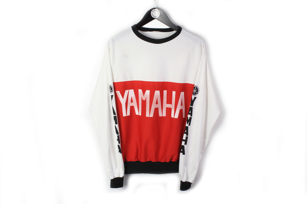 Vintage Yamaha Sweatshirt Medium big logo 70's authentic long sleeve t-shirt polyester