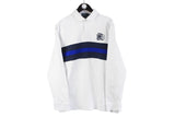 Vintage Ralph Lauren Rugby Shirt XXLarge white 90s Polo big logo PRC long sleeve t-shirt collared jumper USA brand