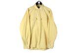 Vintage Levi's Shirt XLarge yellow 90s retro style snap buttons long sleeve USA style
