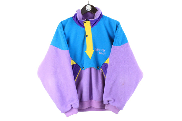 Vintage Bailo Gore-Tex Fleece Small purple blue small logo 90s outdoor retro ski sweater winter anorak jacket