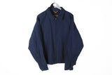 Vintage Timberland Jacket Large navy blue classic style 90s USA full zip harrington collared