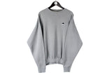 Vintage Adidas Sweatshirt Large gray small logo 90s crewneck cotton jumper