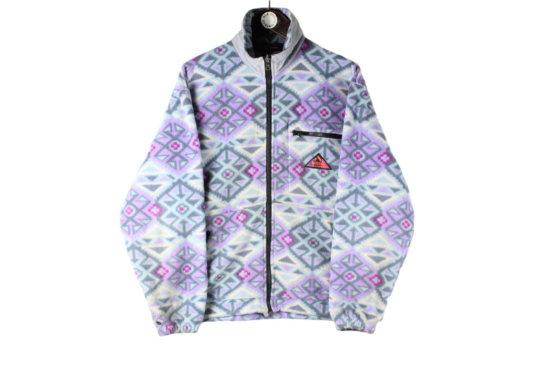 Vintage Aesse Polartec Fleece Full Zip Medium purple trekking 90s retro sport ski jumper sweater