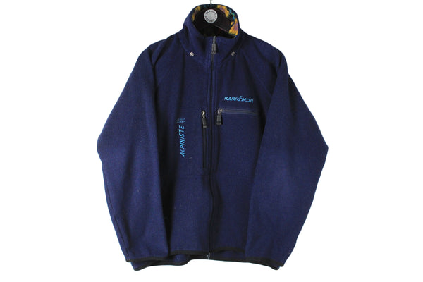 Vintage Karrimor Fleece Full Zip Small / Medium navy blue 90s outdoor sweater retro jumper