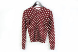 H&M x Comme Des Garcons Cardigan Women's Medium red dot print authentic sweater