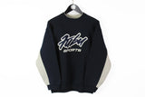 Vintage Fubu Sweatshirt Small Sports big logo navy blue 90s crew neck hip hop style USA jumper