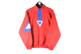 Vintage Chrismas's Polarplus Fleece Small red blue 90s winter ski sweater outdoor jumper