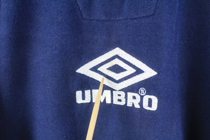 Vintage Umbro Sweatshirt 1/4 Zip Large