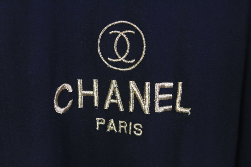 Vintage Chanel Bootleg Big Embroidery Logo T-Shirt Medium / Large – dla  dushy