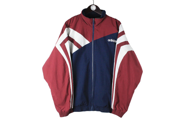 Vintage Adidas Tracksuit XLarge 90s red blue full zip jacket track pants retro athletic sport suit