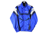 Vintage Adidas Track Jacket Small blue 90s full zip windbreaker retro style athletic jacket