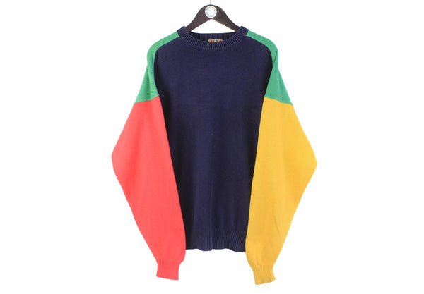 Vintage Naf Naf Sweater XLarge / XXLarge multicolor 90s retro pullover jumper Travaler outfit