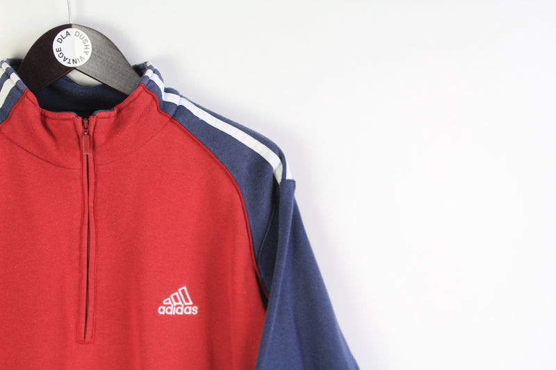 Vintage Adidas Sweatshirt 1/4 Zip Large