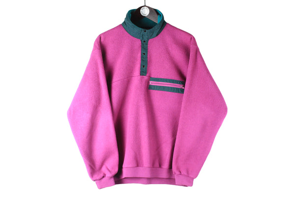 Vintage Musto Fleece Medium pink retro outdoor ski sweater sport trekking jumper