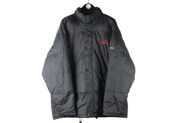Vintage Michael Schumacher Puffer Jacket XLarge black Ferrari 90s retro down jacket winter coat