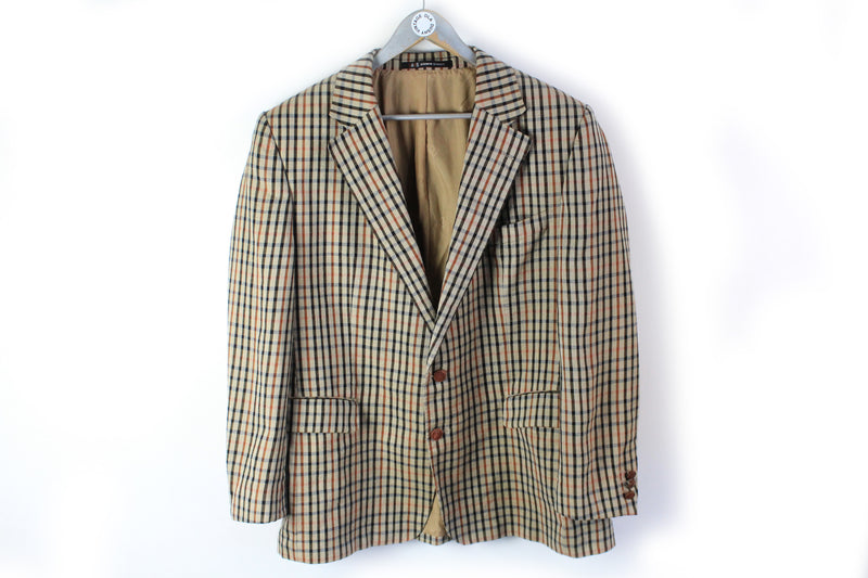 Vintage Daks Blazer XLarge plaid 90s classic london retro jacket