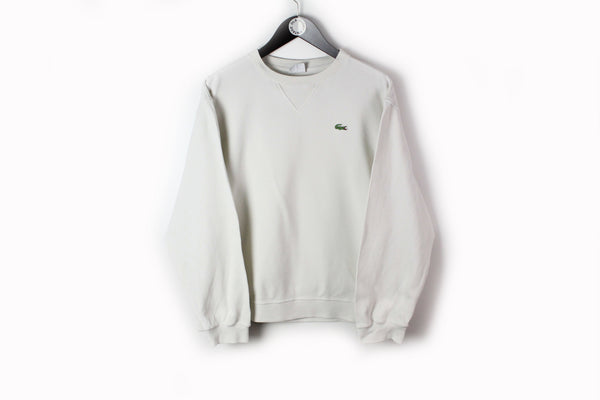 Vintage Lacoste Sweatshirt Small white small logo crewneck