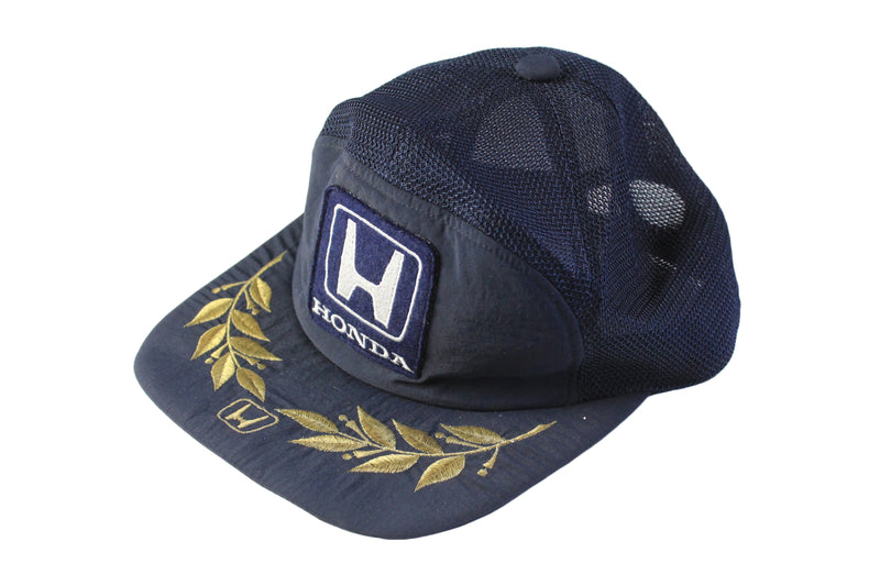 Vintage Honda Racing Team Formula 1 Trucker Cap navy blue 90's authentic rare sport F1 hat