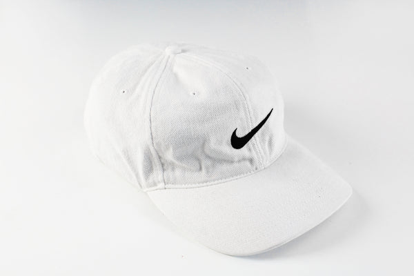 Vintage Nike Cap white big logo swoosh 90's 00's classic sport style hat