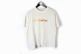 Vintage Lisa Pin-Up "Planet Love 99" T-Shirt Women's Large white tee